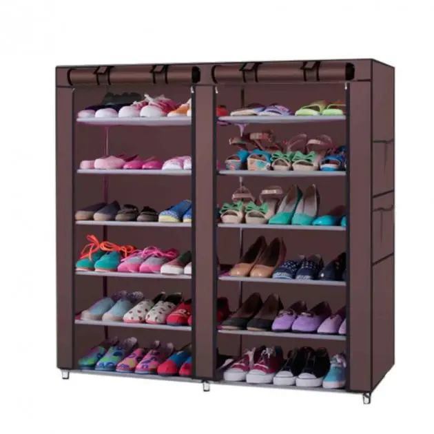 Тканинна шафа для зберігання взуття Shoe Cabinet 118х30х120 см - Зображення 8