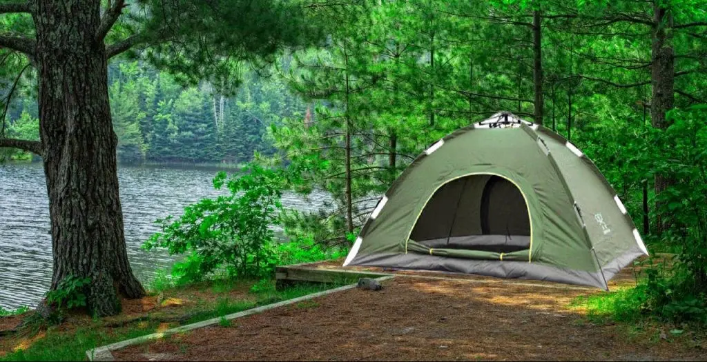 Туристичний намет-автомат 4-х місний ЗЕЛЕНИЙ №5-4