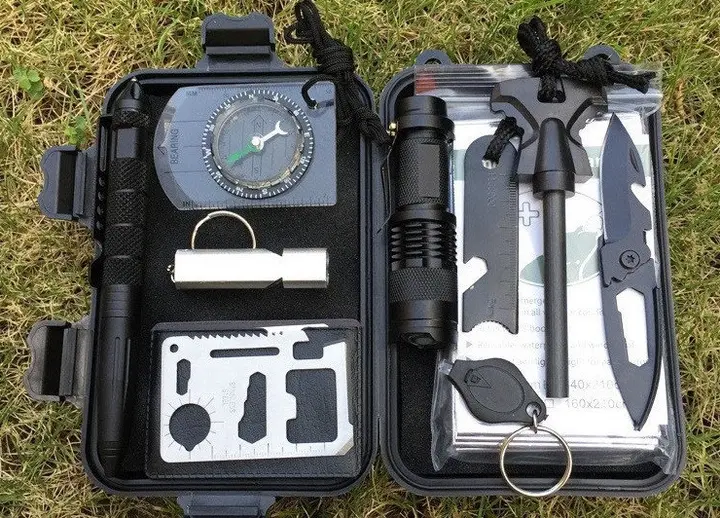 Туристичний набір інструментів для виживання 8 предметів