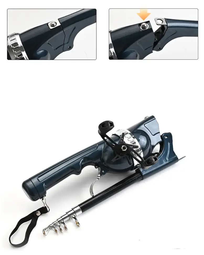 Вудка спінінг телескопічна / Міні спінінг для риболовлі - Зображення 7