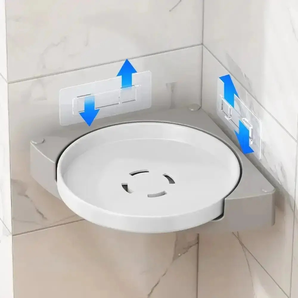 Кутова обертова полиця для ванної кімнати Multi Functional Rotational Tray - Зображення 2