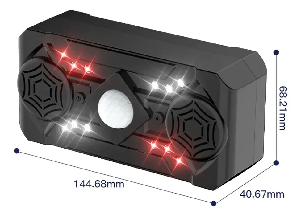 Ультразвуковий репелент від комах Siurn з двома динаміками, USB-живлення, 3 режими, чорний - Зображення 2
