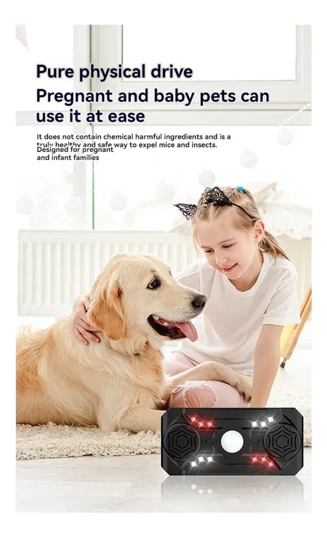 Ультразвуковий репелент від комах Siurn з двома динаміками, USB-живлення, 3 режими, чорний - Зображення 3