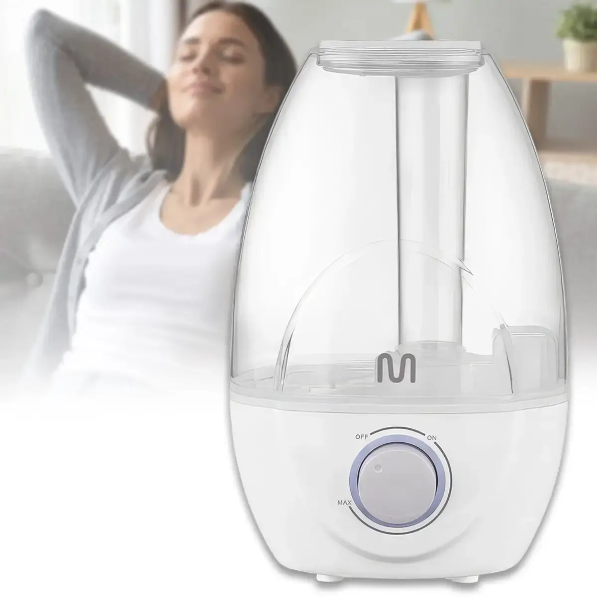 Ультразвуковий зволожувач повітря на 2.1 л із регулятором Ultrasonic Humidifier HD-2107 - Зображення 2