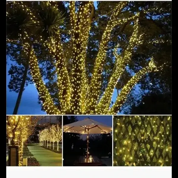 Вулична гірлянда із сонячною панеллю лінза діод SFK-16 Водонепроникні світлодіодні лампи-гірлянда 10м - Зображення 2