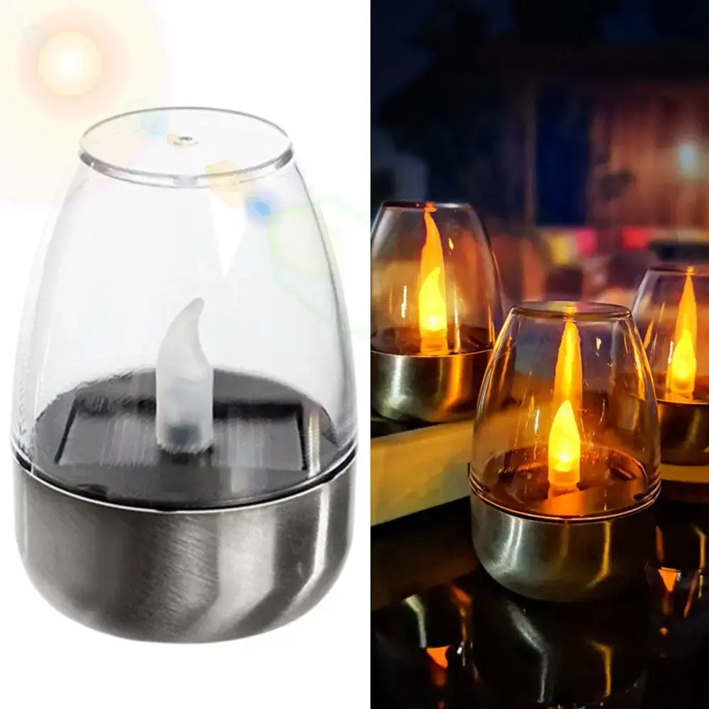 Вулична свічка SL-060 із сонячною батареєю, декоративні нічники для газону, світильник 6 шт - Зображення 5