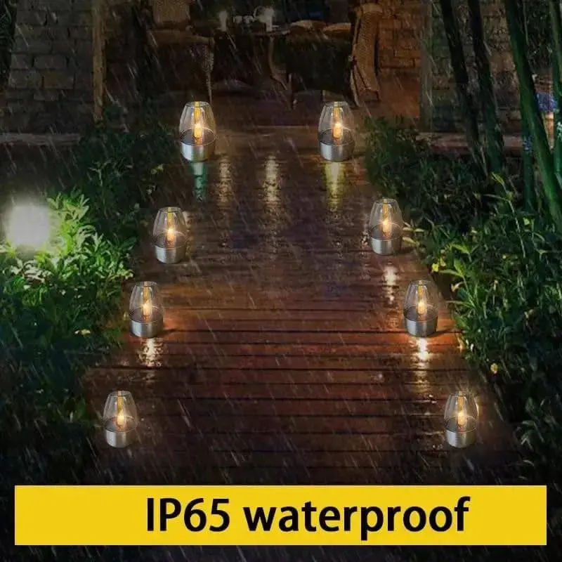 Вулична свічка SL-060 із сонячною батареєю, декоративні нічники для газону, світильник 6 шт - Зображення 3