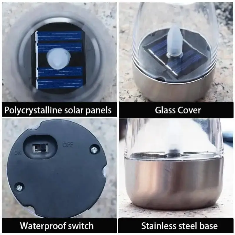 Вулична свічка SL-060 із сонячною батареєю, декоративні нічники для газону, світильник 6 шт - Зображення 4