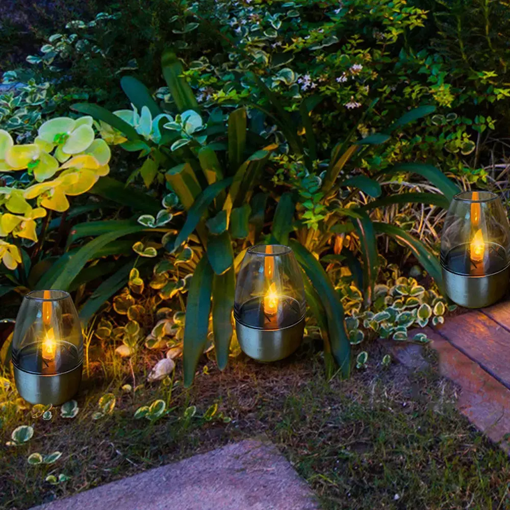 Вулична свічка SL-060 із сонячною батареєю, декоративні нічники для газону, світильник 6 шт - Зображення 6