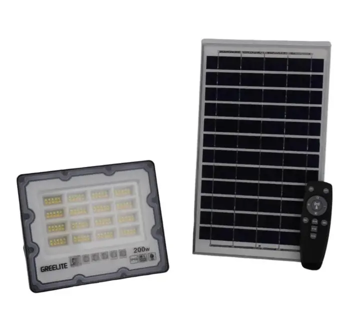 Вуличний ліхтар на стовп потужністю 200 Вт із сонячною панеллю та пультом