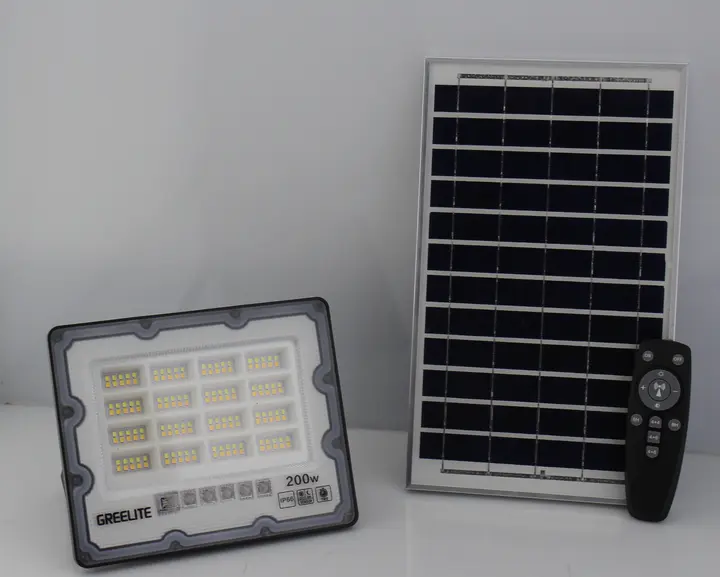 Вуличний ліхтар на стовп потужністю 200 Вт із сонячною панеллю та пультом - Зображення 2