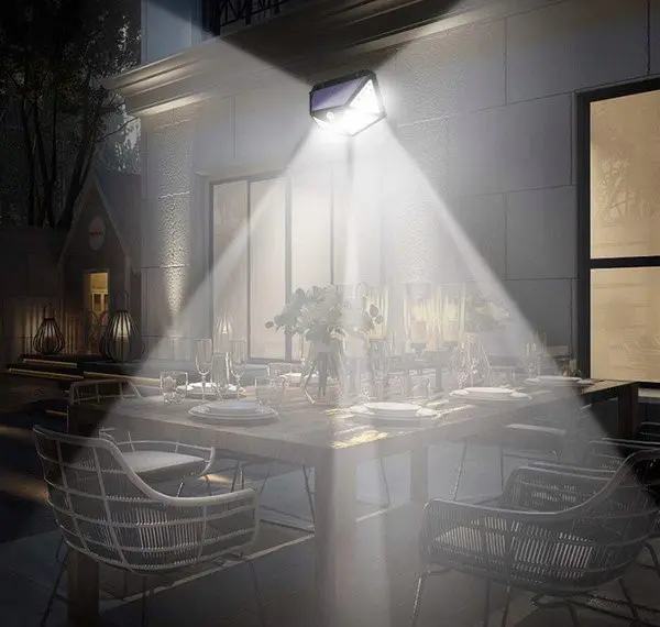 Вуличний настінний світильник Lesko SH-100 на сонячній батареї з датчиком руху 100 LED діодів - Зображення 4