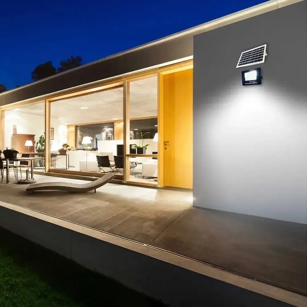 Вуличний прожектор-світильник із сонячною панеллю + пульт, 50W, W722 / Акумуляторний ліхтар на сонячній батареї - Зображення 2