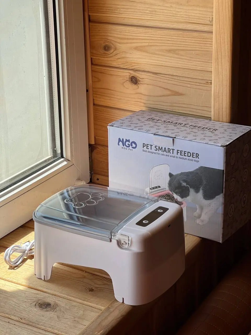 Розумна автоматична годівниця з таймером для котів та собак 1 відсік 600 мл диспенсер для корму - Зображення 3