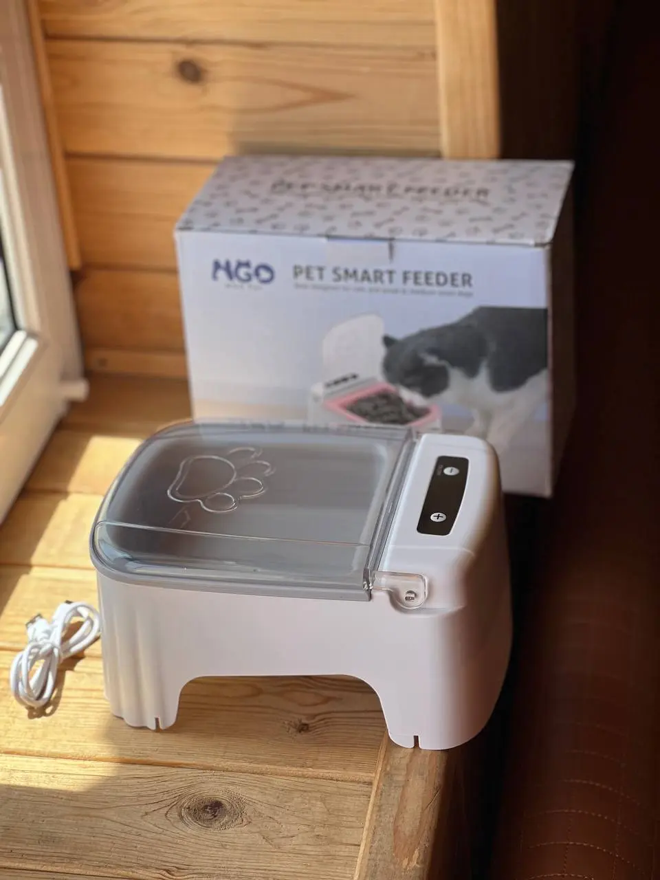 Розумна автоматична годівниця з таймером для котів та собак 1 відсік 600 мл диспенсер для корму - Зображення 2