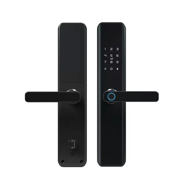 Дверний сенсорний замок з відбитком пальця,розумна біометрична дверна ручка, 4 способи відкриття - Зображення 4