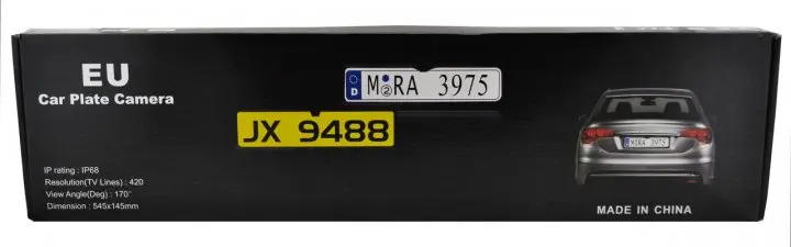 Камера заднього виду в номерній рамці з 4 LED підсвічуванням Black - Зображення 8