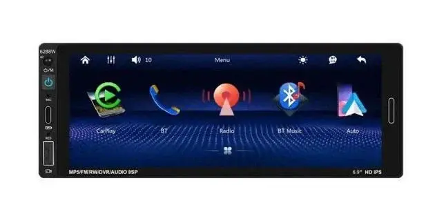 Універсальна магнітола в авто 6288-A 6.9'' (4+64GB) With Carplay з пультом 1din - Зображення 8