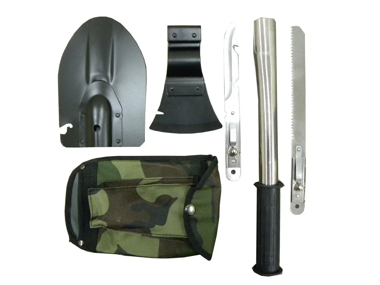 Універсальний туристичний набір 4 в 1 Набір похідний 4 в 1 (лопата, ніж, пила, сокира) - Зображення 2