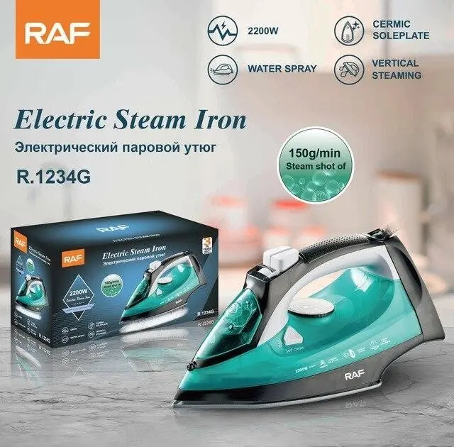 Праска електрична парова з керамічною підошвою RAF 1209G 2200 Вт - Зображення 2