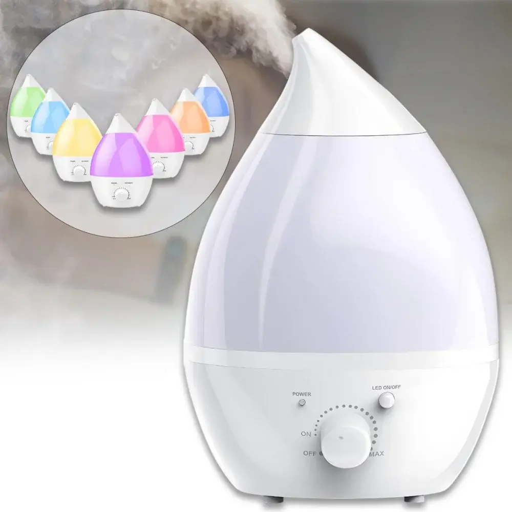 Зволожувач повітря на 1,3л підсвічуванням та регулятором Wild Wind Білий - Зображення 5