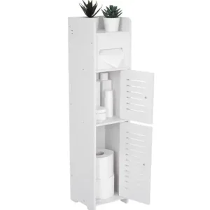 Вузька шафа для ванної кімнати та туалету, тримач туалетного паперу для підлоги PK-01 (80cm*15cm*15cm)