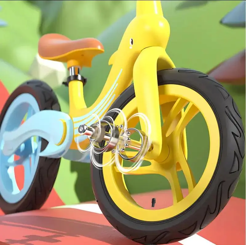 Велобіг з дельфіном, складаний беговел від 2 до 5 років, надувні колеса 12", навантаження до 40 кг, ВА03 4 кг - Зображення 2