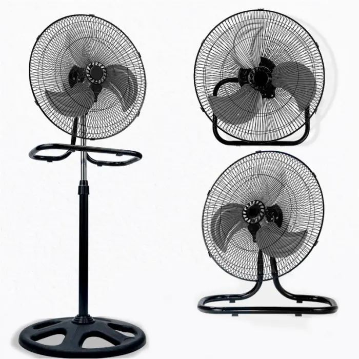 Вентилятор 3 в1 Wimpex 1807 Чорно - Сріблястий підлоговий настільний настінний охолоджувач з 3 швидкостями - Зображення 5