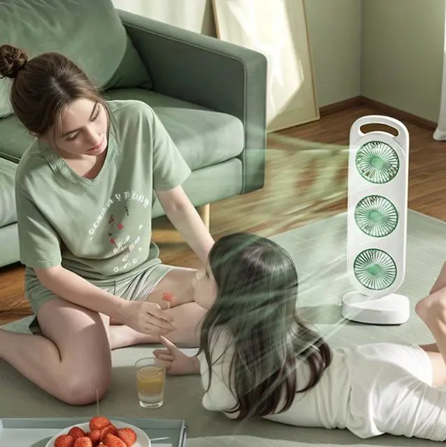 Вентилятор акумуляторний, 1200мАч, від USB, S-31 / Міні вентилятор портативний / Настільний вентилятор - Зображення 5