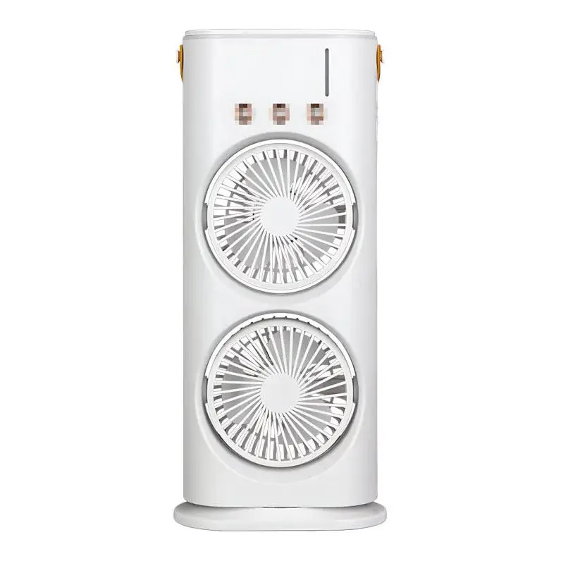 Вентилятор настільний подвійний з охолодженням Double-ended Spray Fan LED-підсвічування 3 швидкості, розпилювач водяного туману - Зображення 3