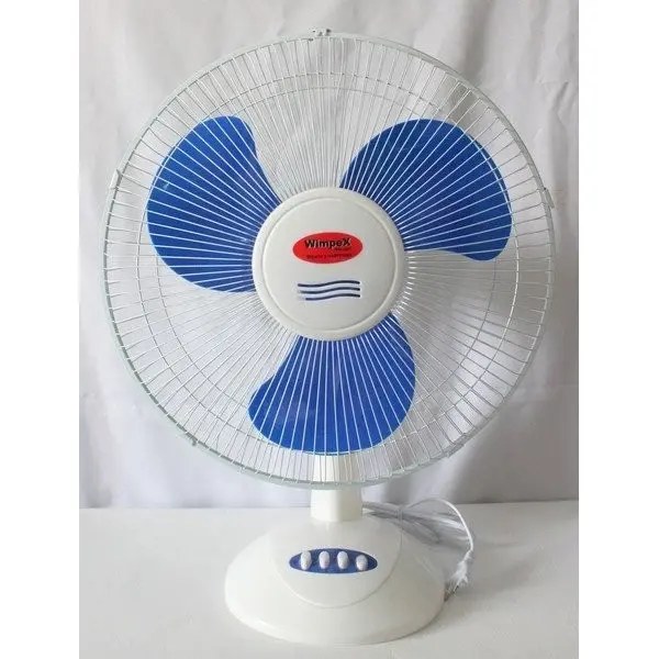 Вентилятор настільний Wimpex WX 1601 3 швидкості з автоповоротом Біло-синій - Зображення 5