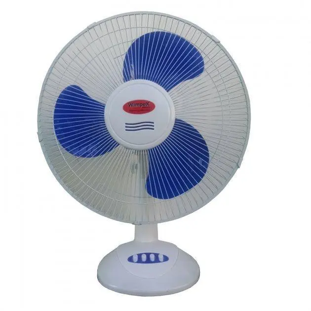 Вентилятор настільний Wimpex WX 1601 3 швидкості з автоповоротом Біло-синій - Зображення 2