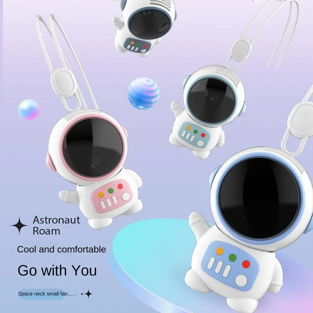 Вентилятор у формі космонавта, що заряджається через USB, можна носити на шиї - Зображення 4