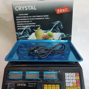 Ваги Crystal 50 kg електронні настільні ваги з калькулятором торговi