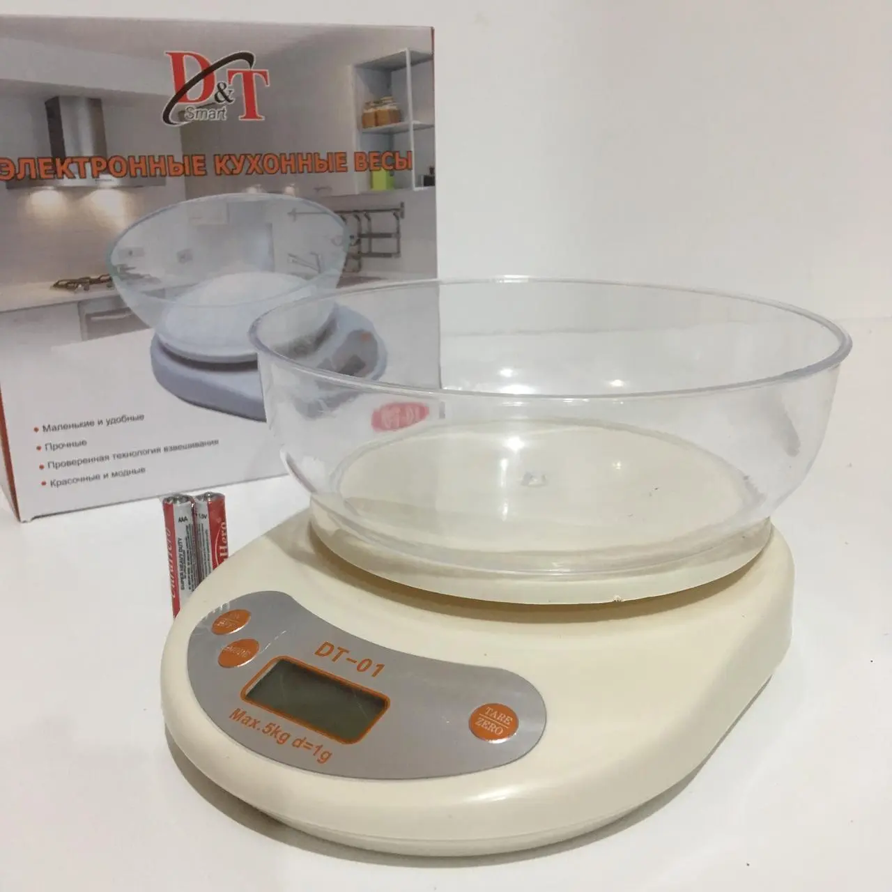 Ваги кухонні до 5 кг із чашкою D&T Smart DT-02 - Зображення 5