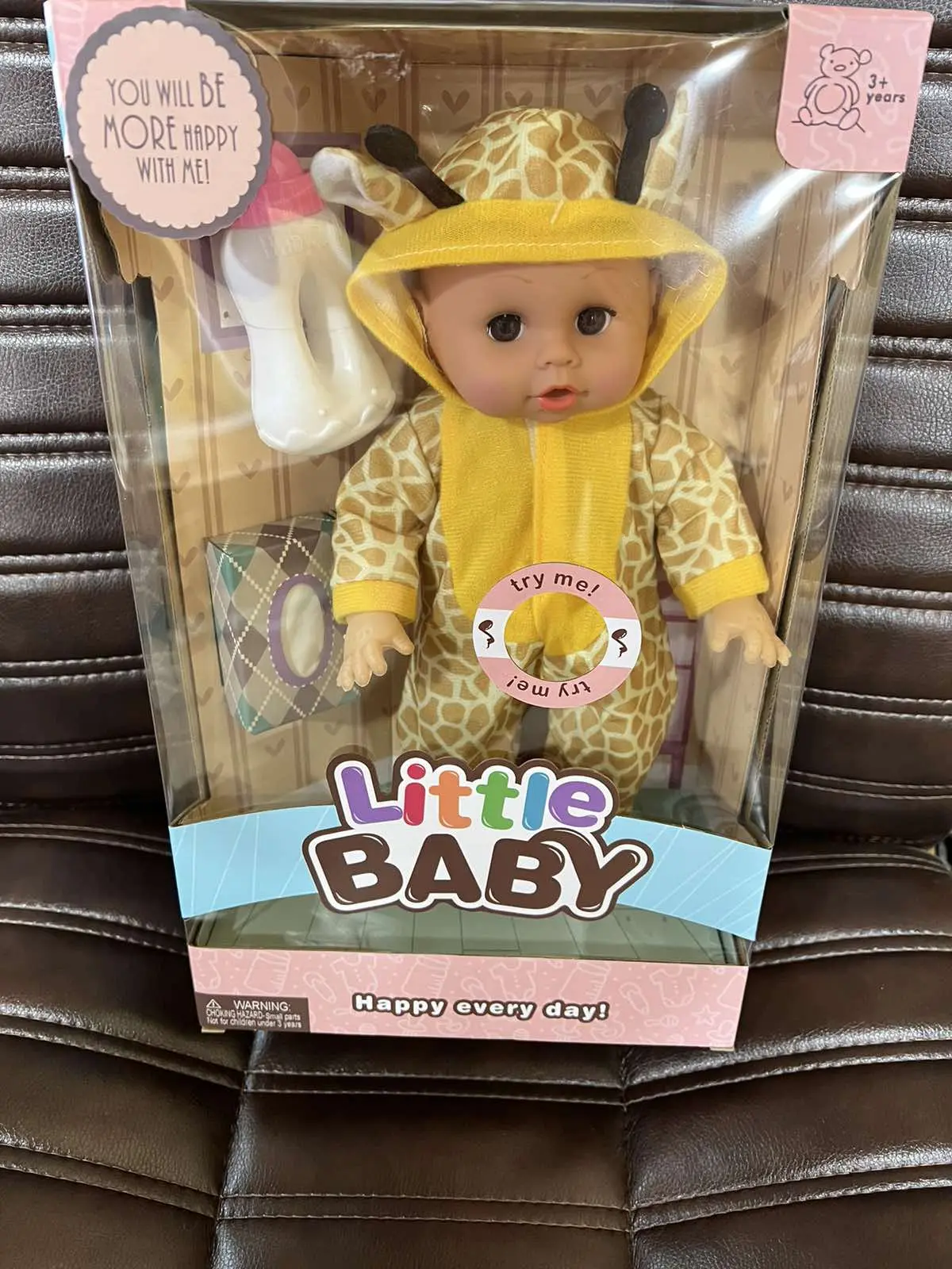 Лялька пупс, що розмовляє з пляшечкою та серветками Little Baby - Зображення 7