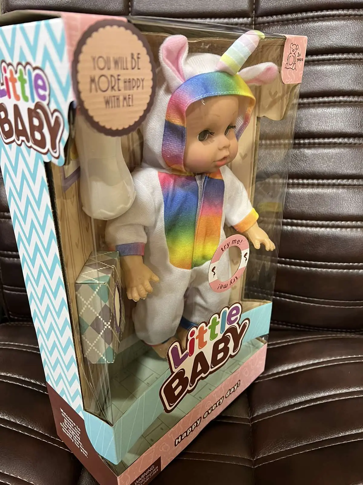 Лялька пупс, що розмовляє з пляшечкою та серветками Little Baby - Зображення 6