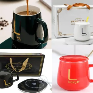 Чашка на подставке с подогревом Stenson YG01317 L 400мл