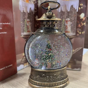 Ялинка з подар. Чарівний ліхтар круглої форми “З анімацією” 26 см., новорічний світильник