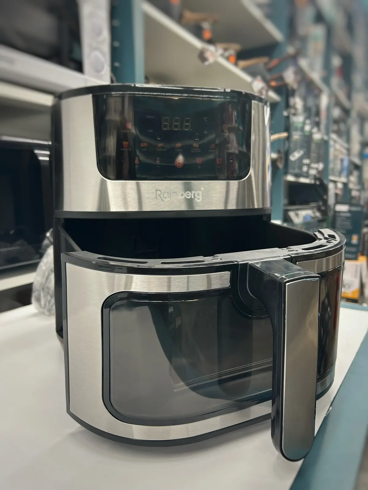 Аерофритниця Rainberg RB-2287 Потужна фритюрниця 4200 Вт Аерогриль для приготування без олії Фритюрниця 12,5 л - Зображення 3