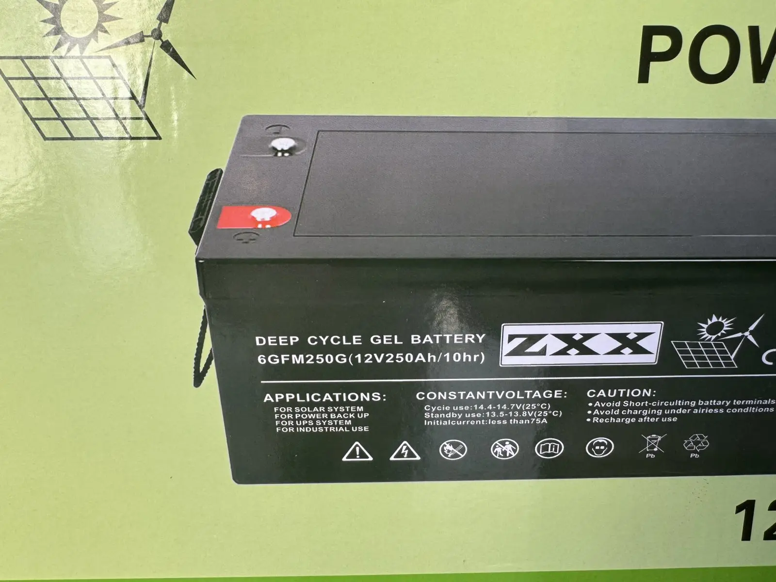 Гелевий акумулятор ZXX 12V 150Ah - Зображення 2