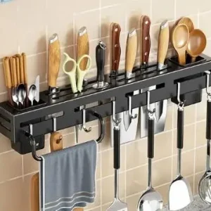 Настінний багатофункціональний органайзер для зберігання кухонного приладдя 30 см