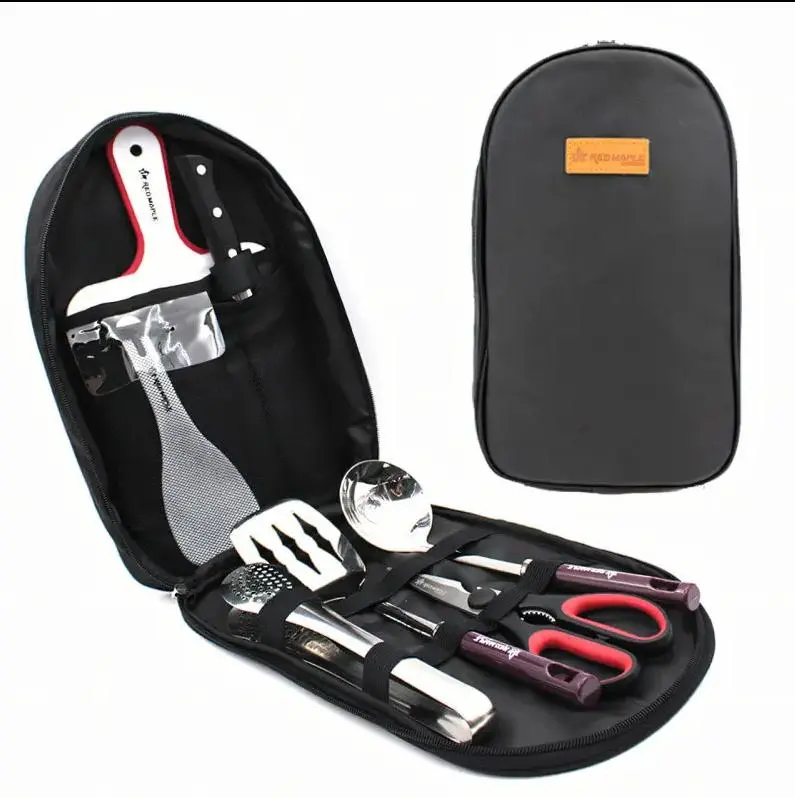 Набір для барбекю 13 предметів, набір для барбекю з нержавіючої сталі в алюмінієвому футлярі, професійний набір для барбекю. - Зображення 2