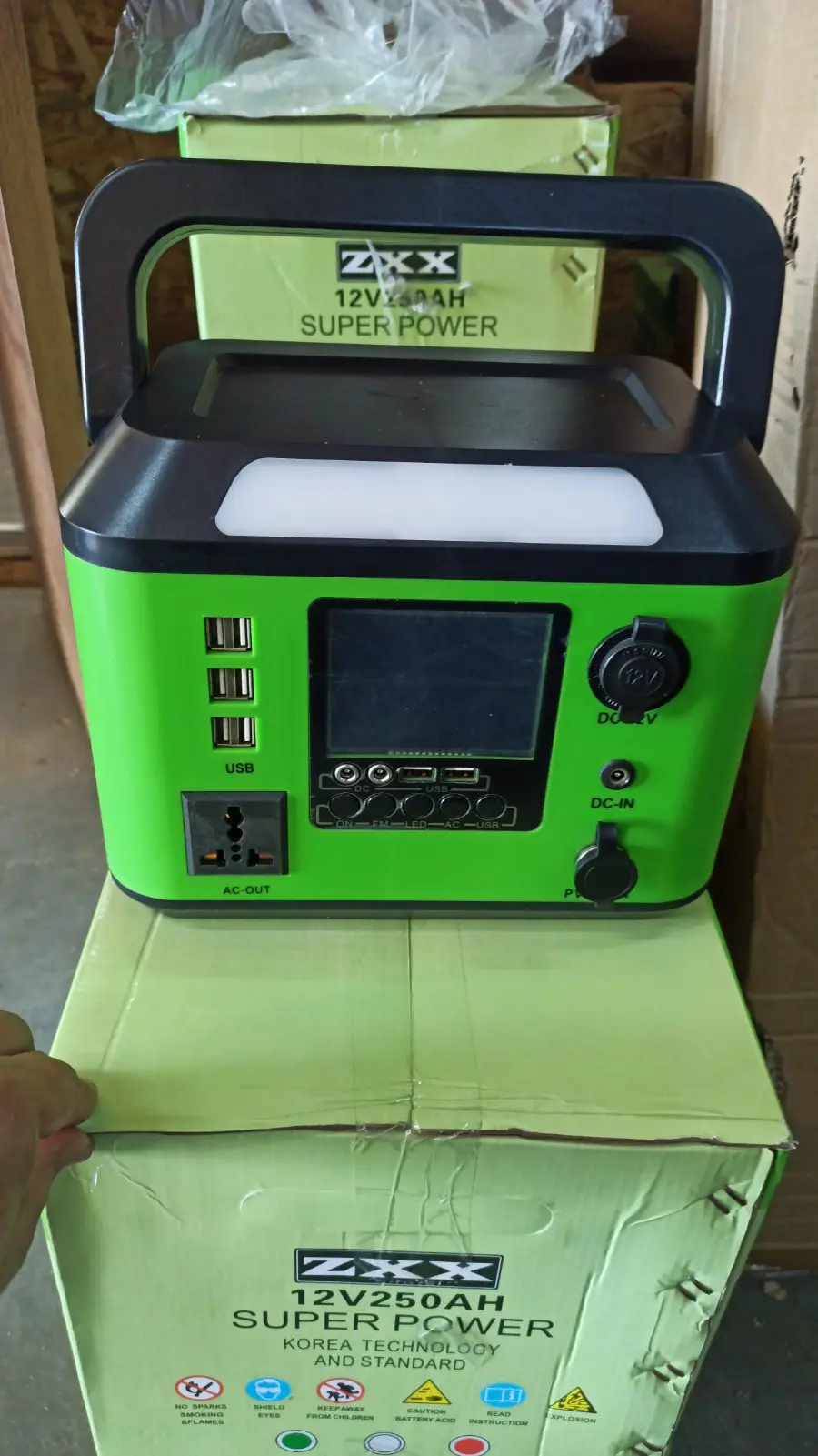 Портативная электростанция ZXX Super Power 500Wh (1000W, 220V) - Зображення 2