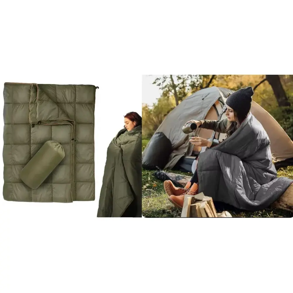 Водонепроникна пухова ковдра 200x140 см для туризму та походів AND-8-AND-9 - Зображення 4