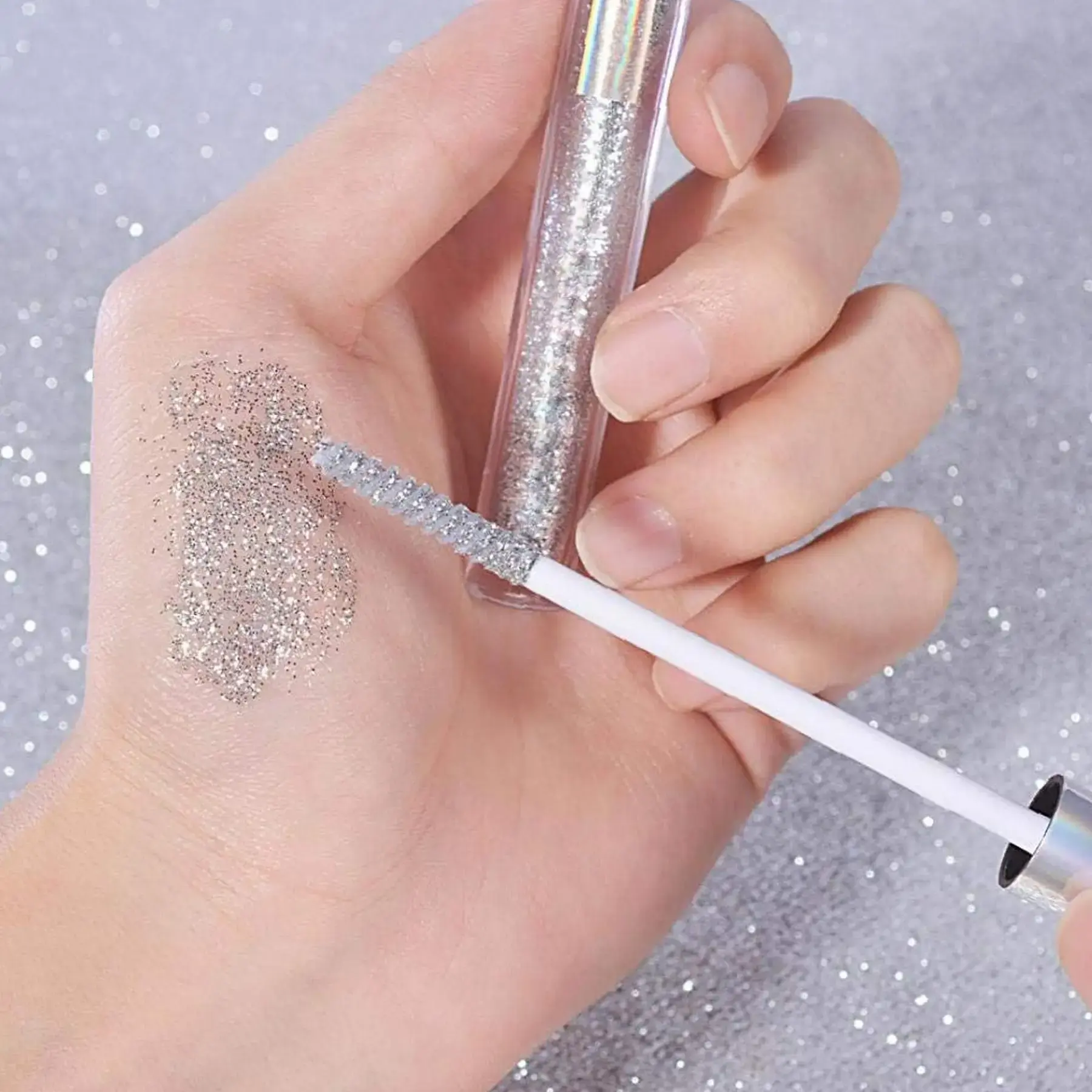 Водостійка туш для вій з блискітками ICVC Diamond Eyelash / Прозора туш - Зображення 2