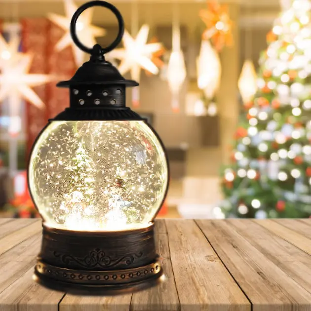 Чарівний ліхтар круглої форми "З анімацією" 26 см., новорічний світильник - Зображення 2
