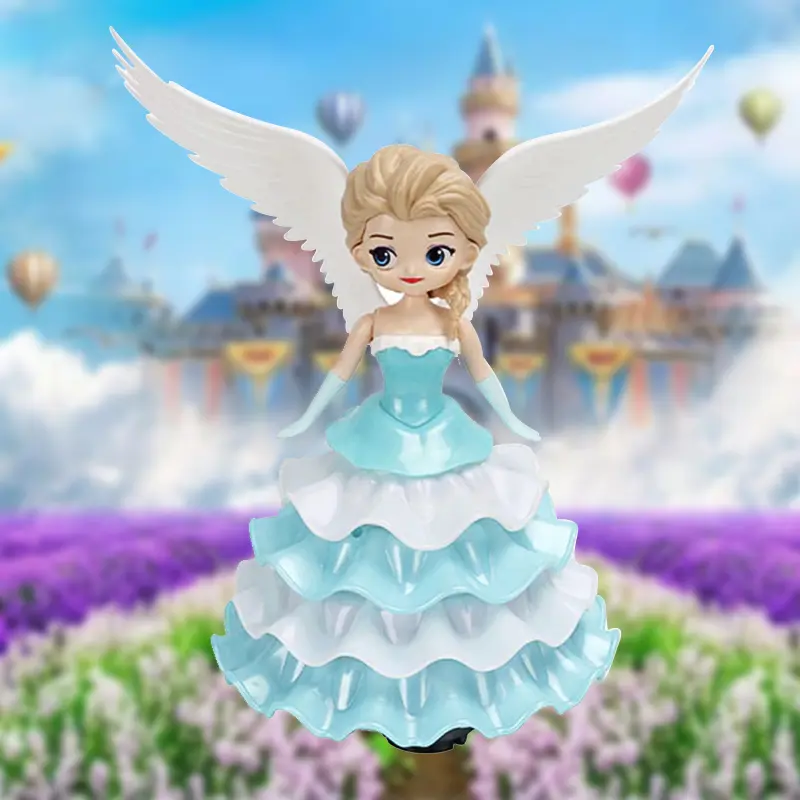 Танцююча лялька-нічник принцеса, що обертається Dancing Angel Ice Princess - Зображення 2