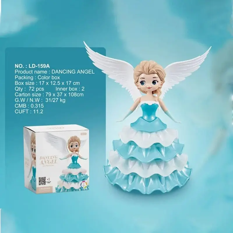 Танцююча лялька-нічник принцеса, що обертається Dancing Angel Ice Princess - Зображення 4