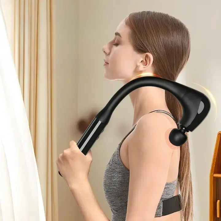 Вигнутий перкусійний масажер для самостійного масажу тіла та м'язів JA-G4 ударний масажер - Зображення 2